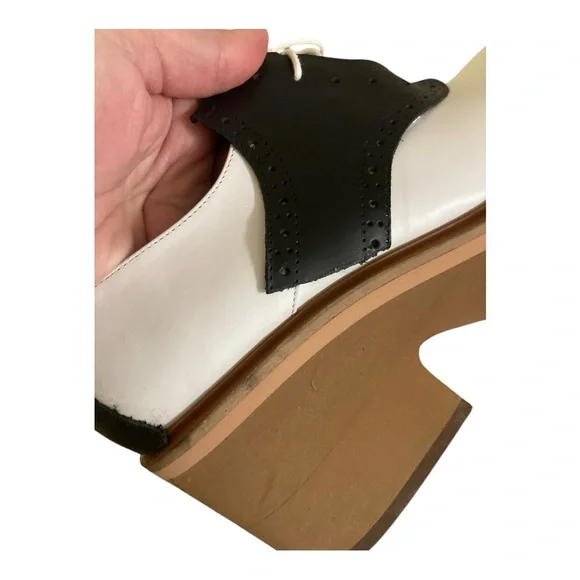 Robert Clergerie Black and White Platform Saddle Shoes- Fantastic! Size 39.5 - Picture 10 of 15